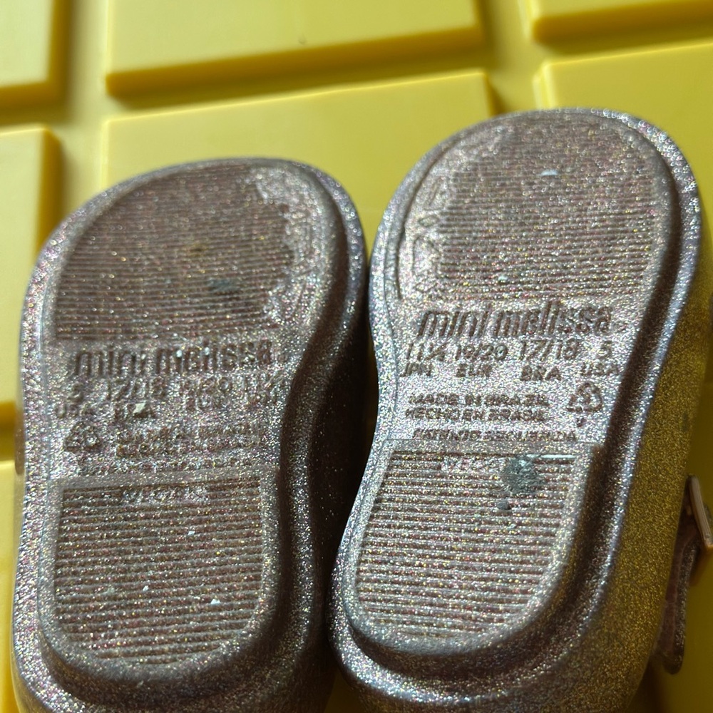 Mini Melissa Sparkly Pink Dress Shoes - Picture 7 of 8